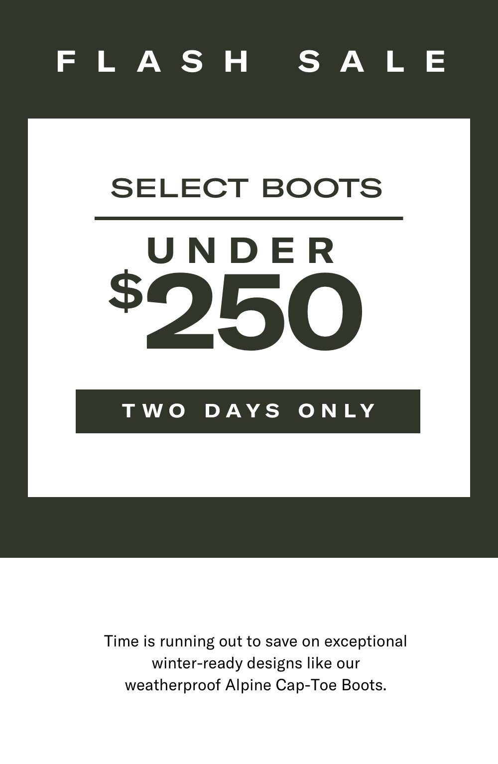 Flash Sale Select Boots Under $250