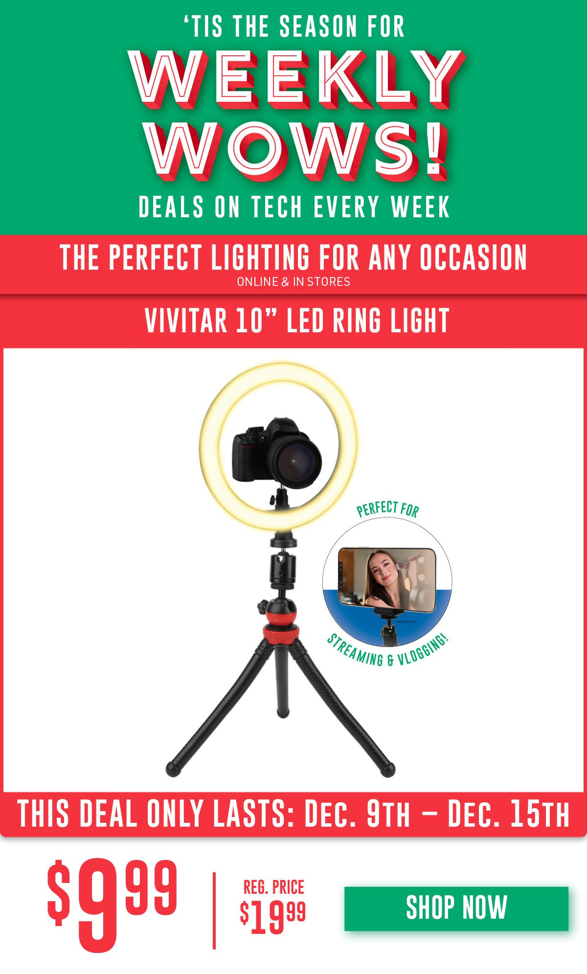 Vivitar 10IN LED Ring Light