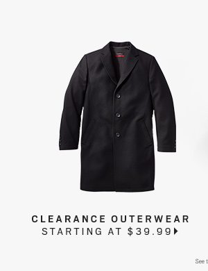 Clearance Outerwear starting at $39.99