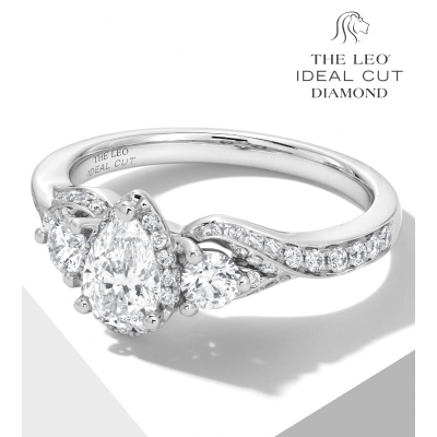 Image showcasing a stunning The Leo Ideal-Cut Diamond Ring.