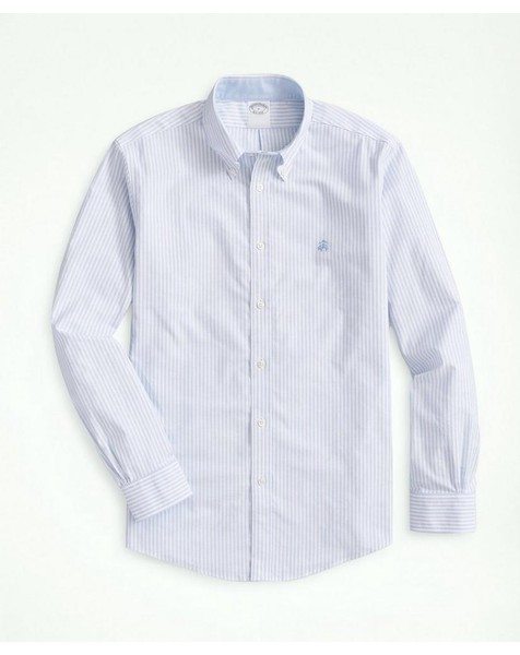 Stretch Non-Iron Oxford Button-Down Collar, Bengal Stripe Sport Shirt