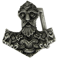 Pewter Thors Hammer Belt Buckle