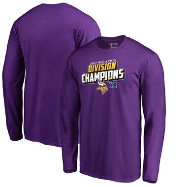 Minnesota Vikings NFL Pro Line by Fanatics Branded 2017 NFC North Division Champions Long Sleeve T-Shirt - Purple