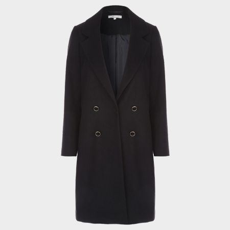 Black longline coat