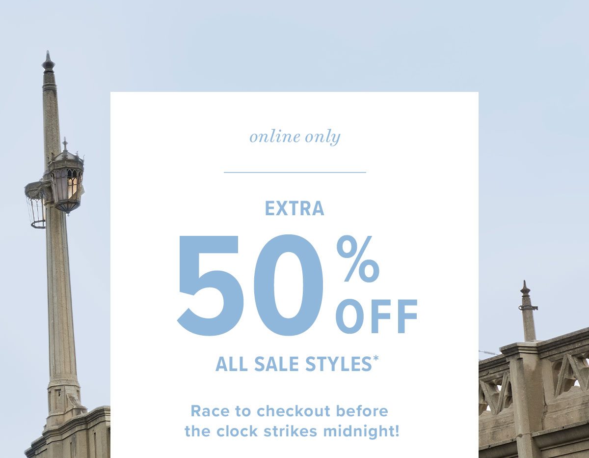 Extra 50% off all sale styles