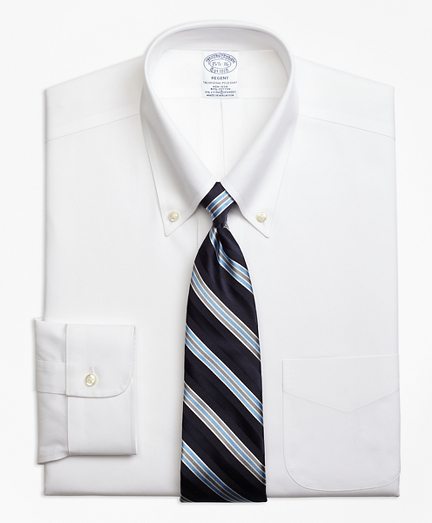 Stretch Regent Regular-Fit Dress Shirt, Non-Iron Pinpoint Button-Down Collar