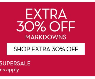 Extra 30% off markdowns