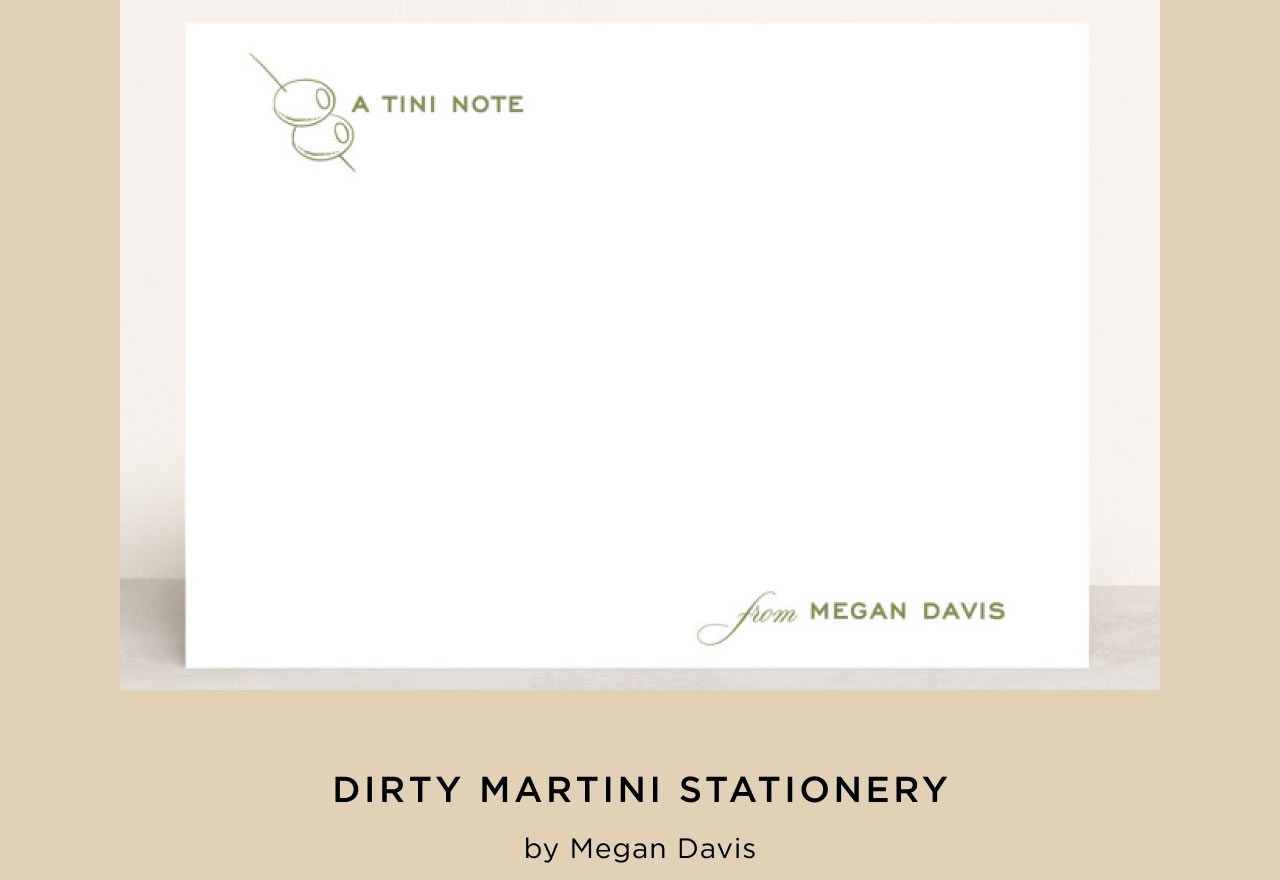 Dirty Martini Stationery