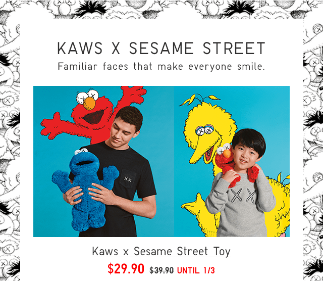 KAWS X SESAME STREET TOY $29.90