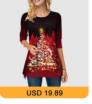 Christmas Tree Print Round Neck T Shirt 