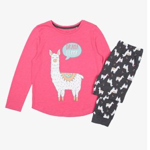 Girls llama pyjamas