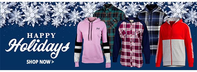 Happy Holidays! Shop Cold Weather Apparel