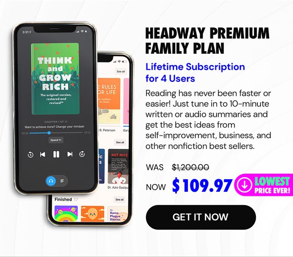 Headway Premium Family Plan: Lifetime Subscription