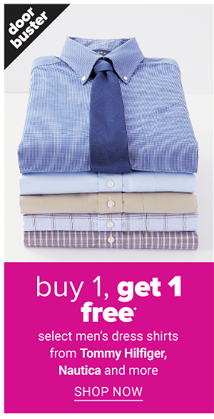 Buy 1, Get 1 Free select Men's Dress Shirts - Shop Now