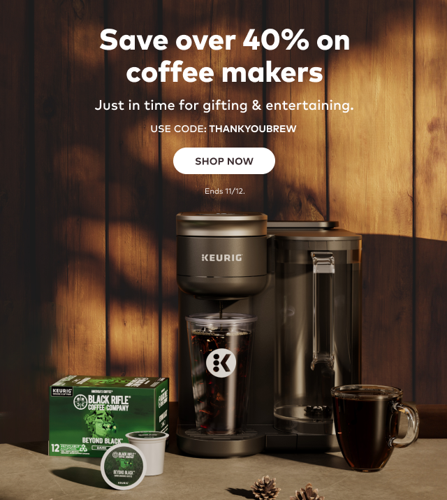 Over 40% off coffee makers