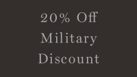 20% Off Military Discount