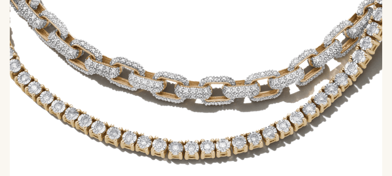 Image showcasing stunning Diamond Chain Necklaces.