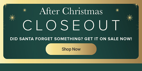 After Christmas Closeout. Your last chance to save on everything holiday. Shop now.