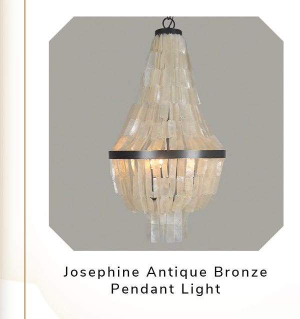 Josephine Fixture In Antique Bronze Gold Finish Pendant Light | SHOP NOW