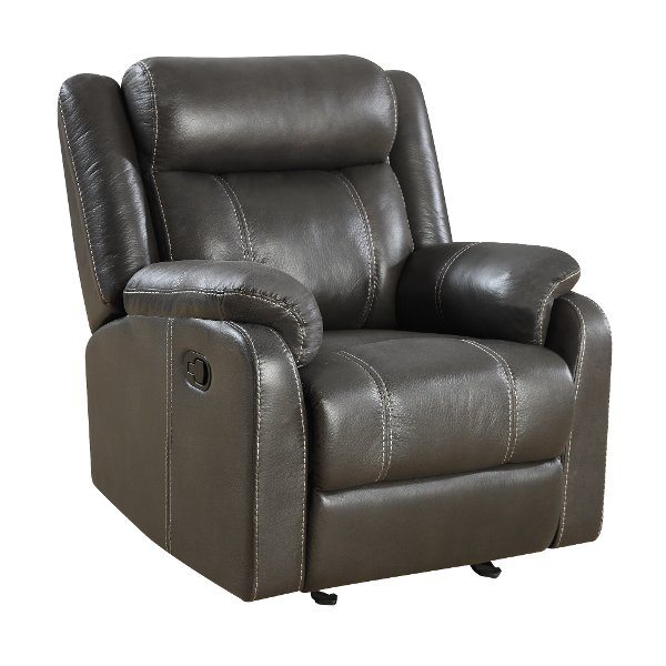 Domino Carbon Gray Gliding Recliner