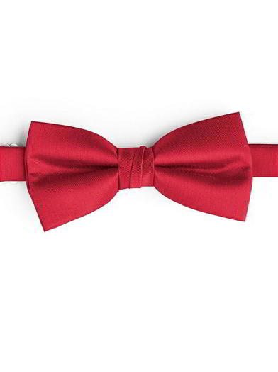 Flame Red Yarn Dyed Bow Tie