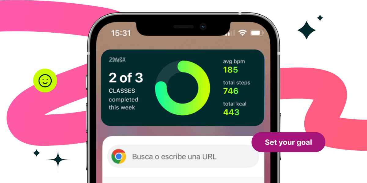 Zumba App set your goal