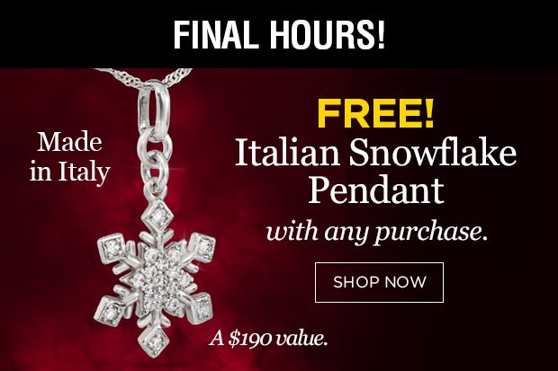 Free Italian Snowflake Pendant