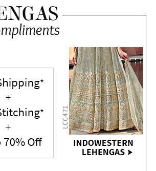 Top EOSS Trends: Indowestern Lehengas. Shop! 