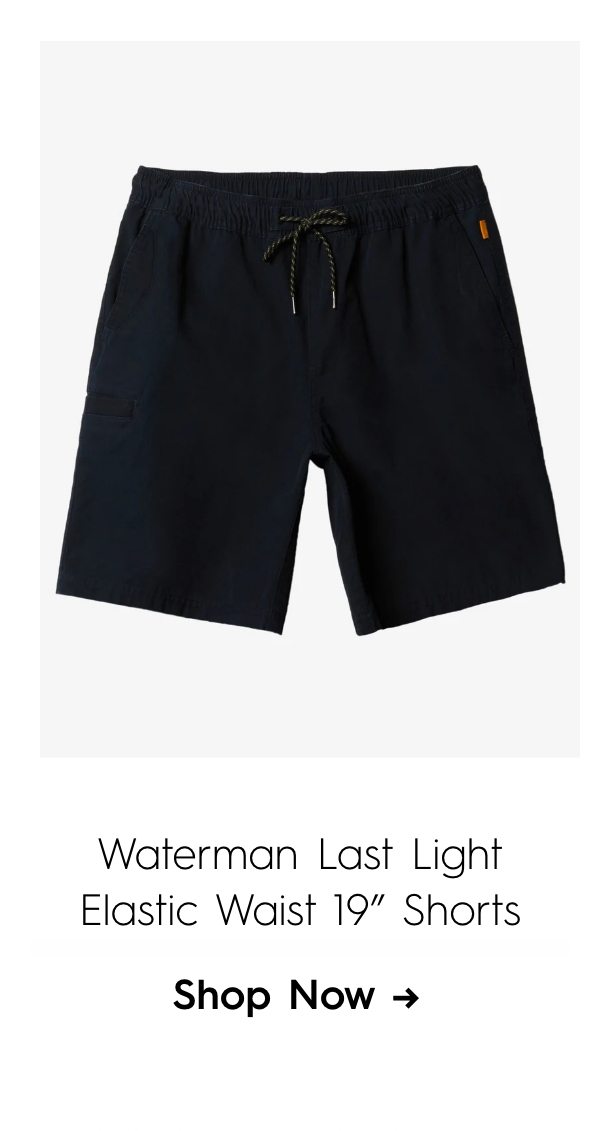 Waterman Last Light Elastic Waist 19" Shorts