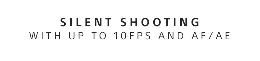 SILENT SHOOTING WITH UP TO 10 FPS AND AF/AE
