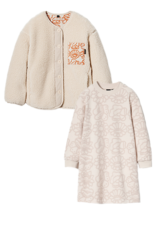 PDP5 - KIDS FLEECE CARDIGAN AND FLEECE DRESS