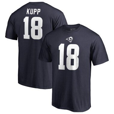 Cooper Kupp Los Angeles Rams NFL Pro Line by Fanatics Branded Authentic Stack Name & Number T-Shirt – Navy