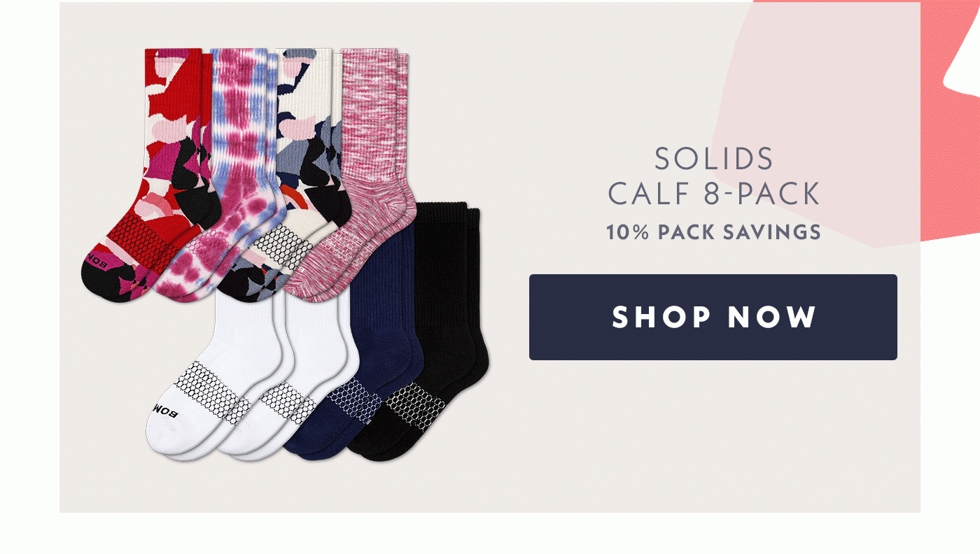 Solids Calf 8-Pack | 10% Pack Savings | Shop Now