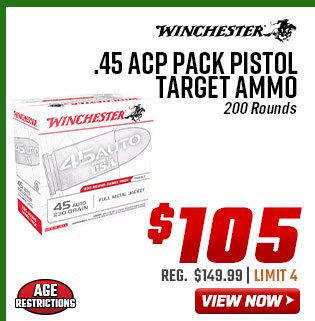 Winchester USA .45 ACP Pack Pistol Target Ammo