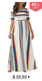 Printed White High Waist Maxi Dress