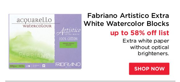 Fabriano Artistico Extra White Watercolor Blocks - up to 58% off list