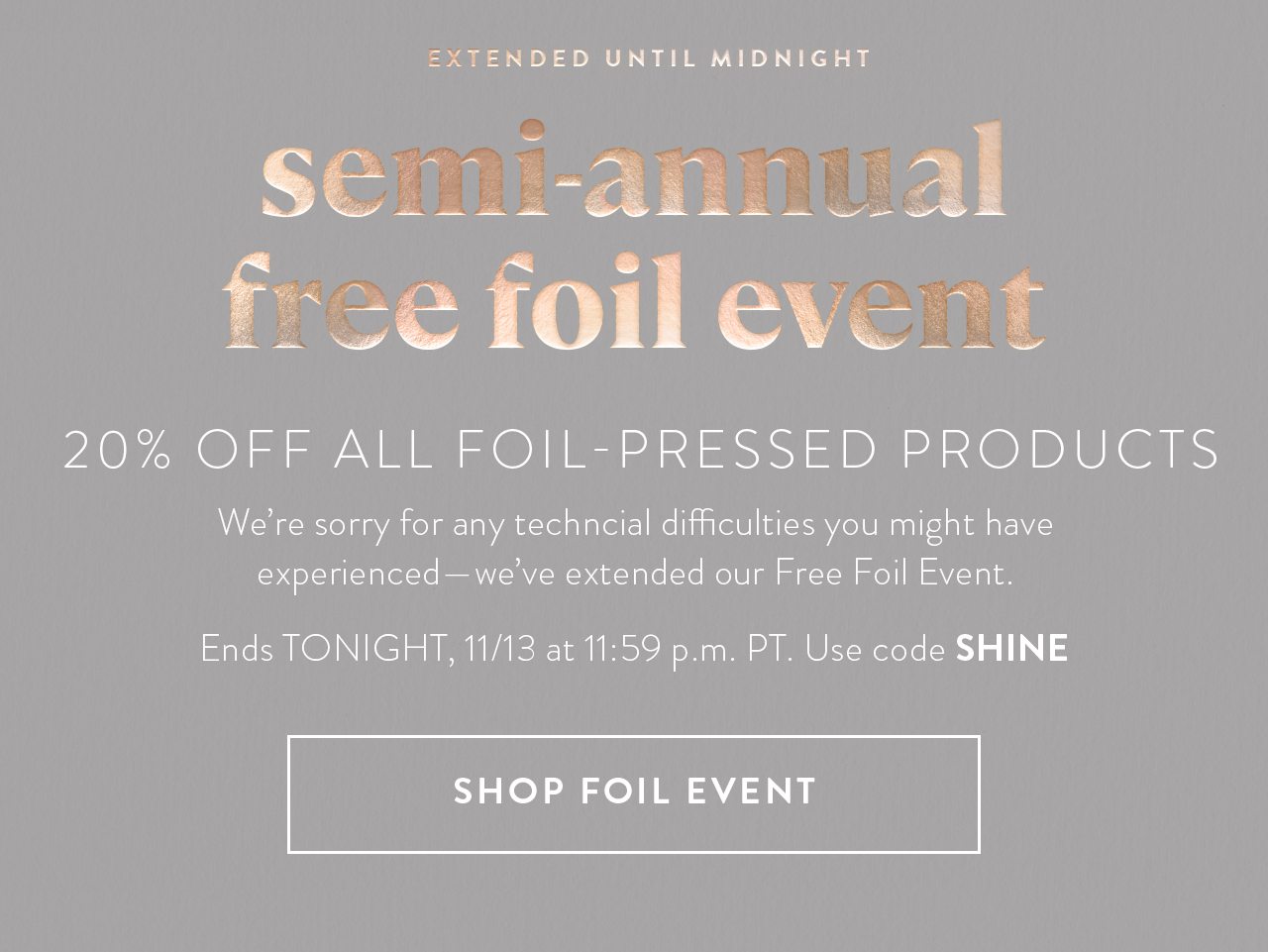 Shop Foil Event