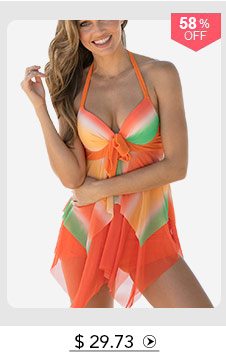 Asymmetric Hem Halter Neck Swimdress and Panty