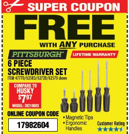 6 Pc Screwdriver Set