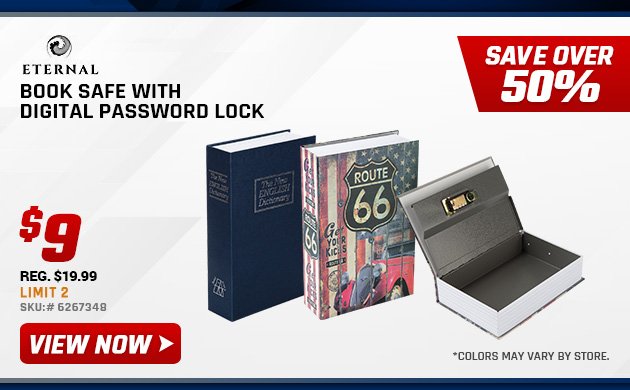 Eternal Book Safe with Digital Password Lock