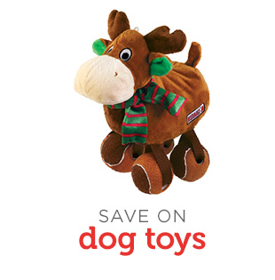 SAVE ON dog toys. 