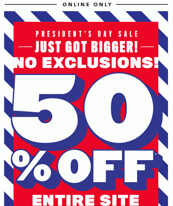 Entire Site 50% off