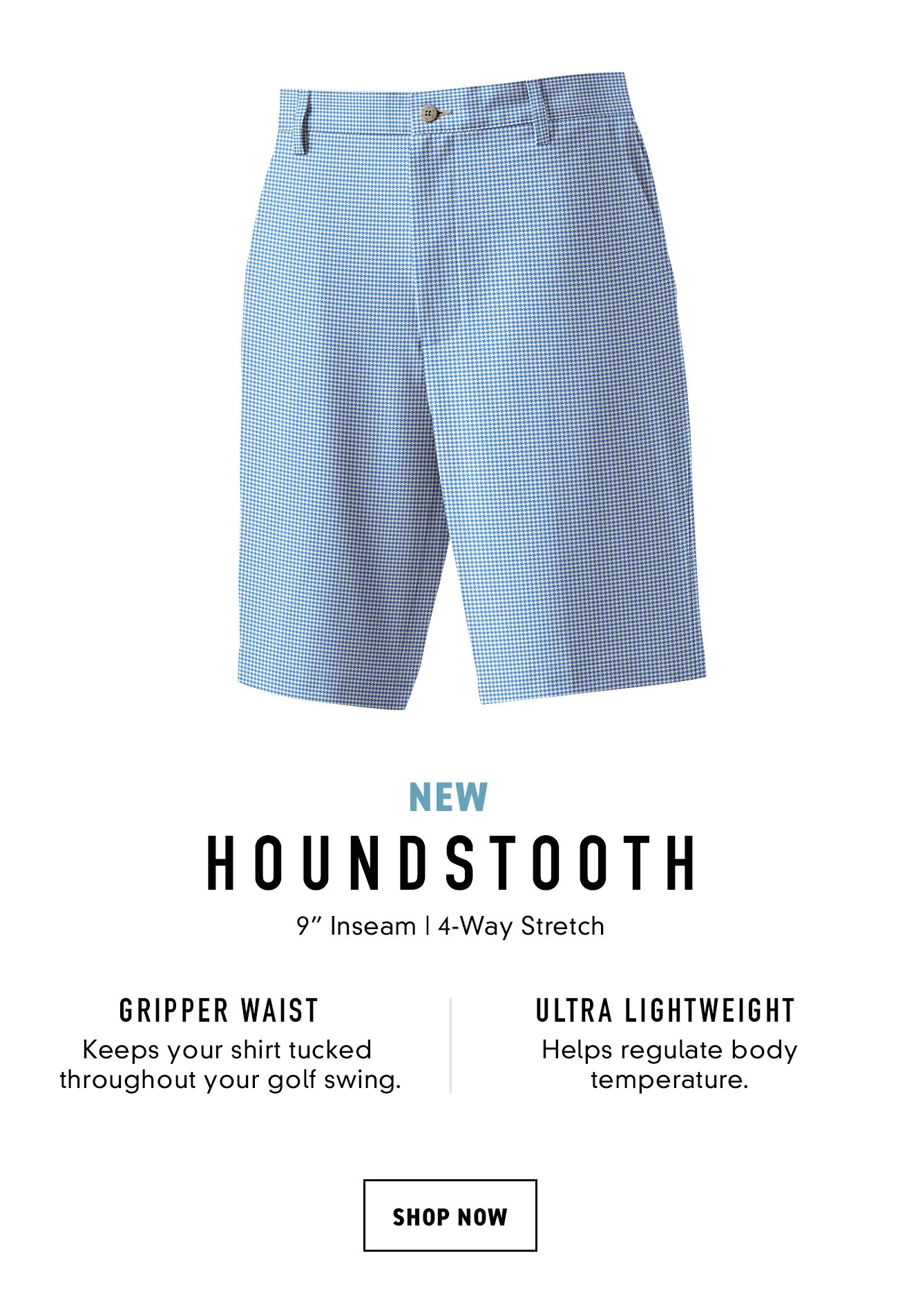 footjoy houndstooth shorts