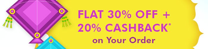 Flat 30% OFF & 20% Cashback* on Your Order | Coupon: JN30CB