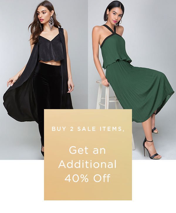 Buy 2 Sale Items, Get an Additional 40% Off