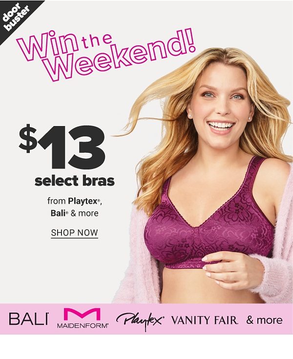 Win the Weekend! $13 select Bras featuring Playtex - Shop Now