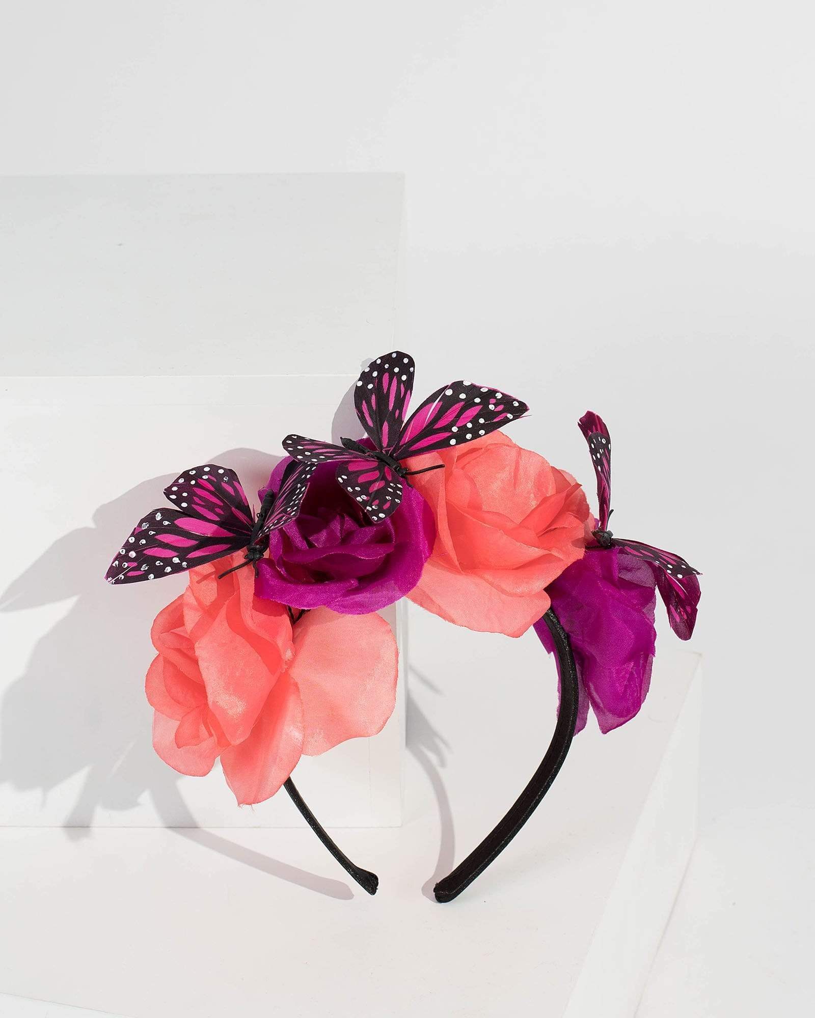 Image of Multi Colour Butterfly And Flower Headband