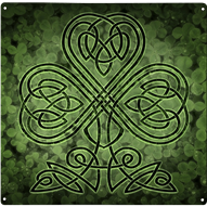 Celtic Shamrock Metal Sign