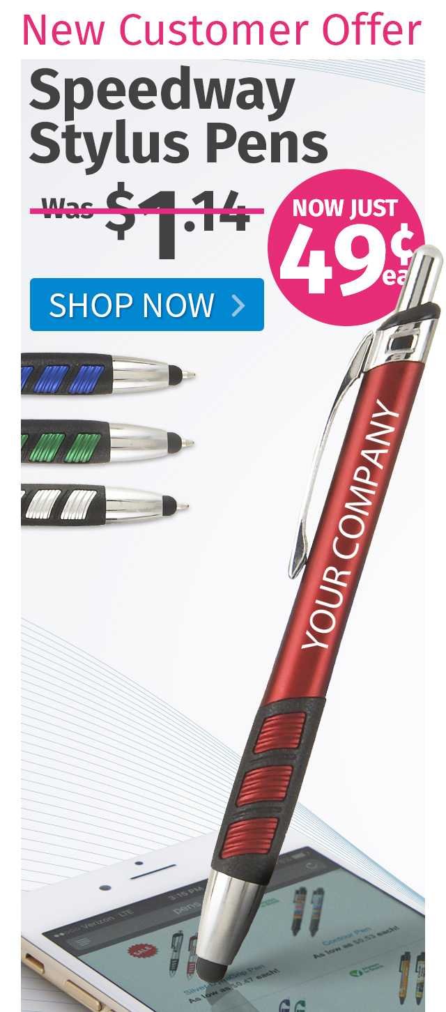 Speedway Stylus Pens for only 49¢ each!