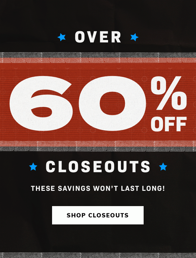 Over 60% off Closeouts